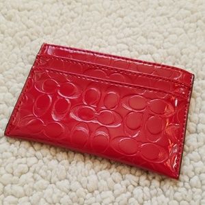 Coach Monogram red wallet